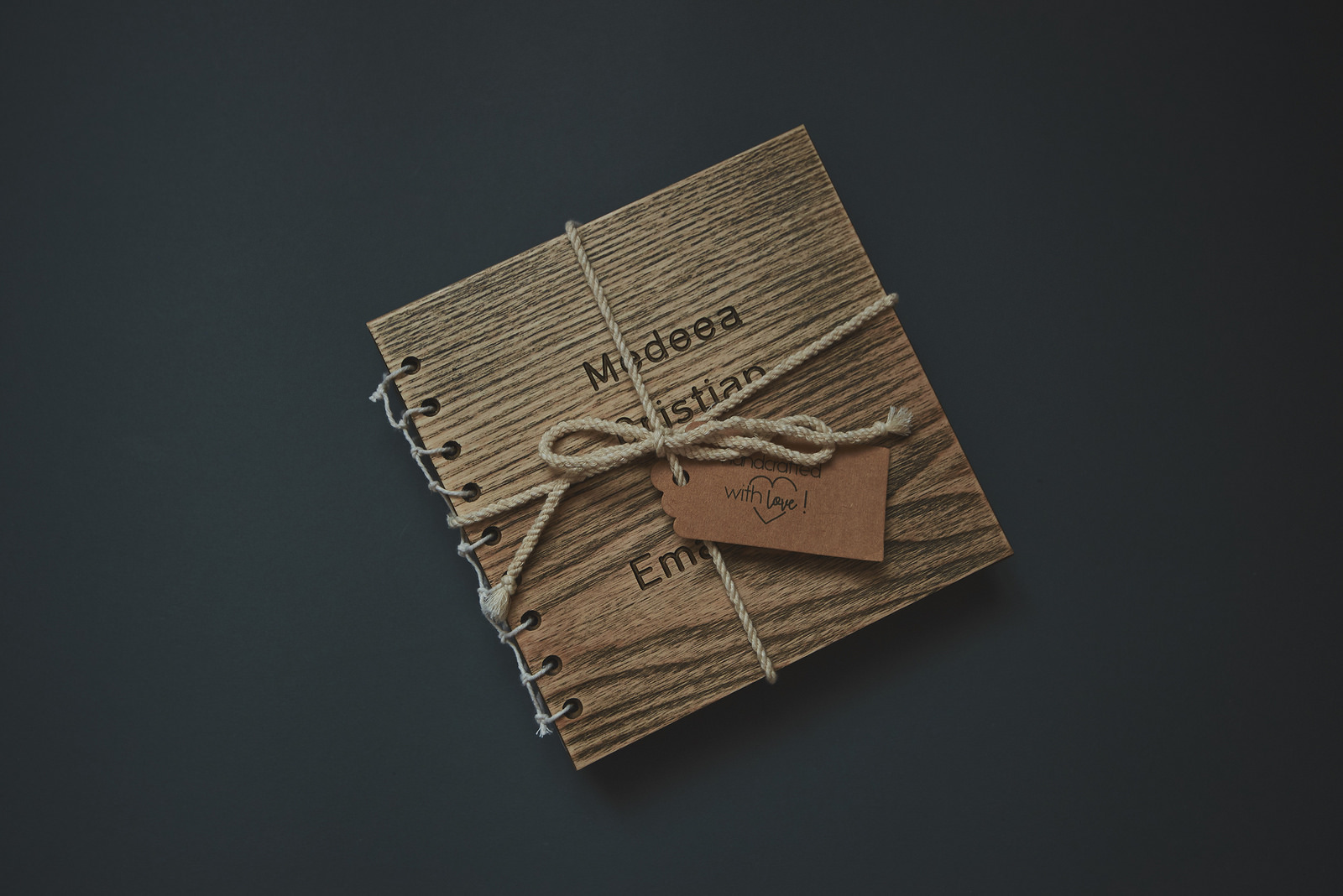Handmade wooden guestbook, wedding photography album, epspictures